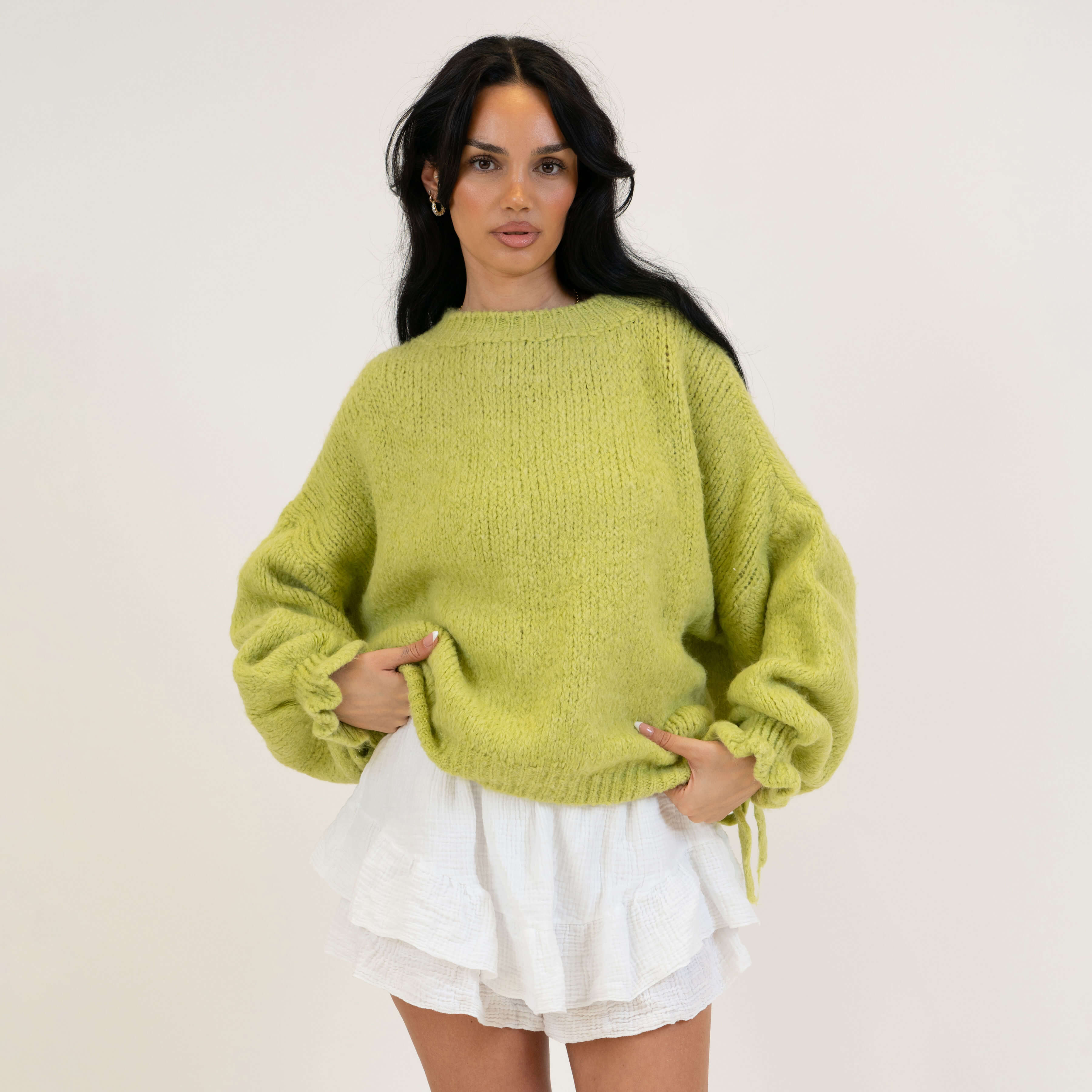 Oversize-Pullover mit Schleifenärmeln