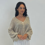 Feiner Lochstrick Cardigan