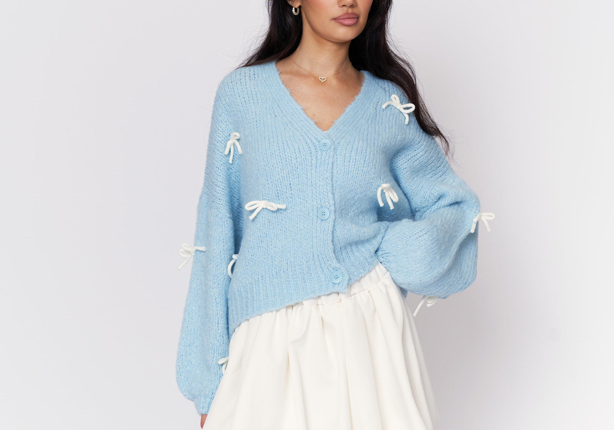 Oversize Mini Schleifen Cardigan