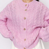 Short Oversize Zopfmuster Cardigan