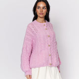 Short Oversize Zopfmuster Cardigan