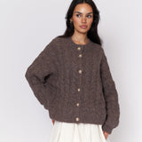 Short Oversize Zopfmuster Cardigan