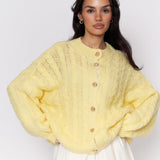Short Oversize Zopfmuster Cardigan