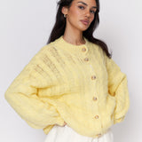 Short Oversize Zopfmuster Cardigan
