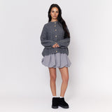 Short Oversize Zopfmuster Cardigan