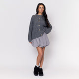 Short Oversize Zopfmuster Cardigan