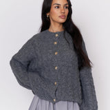 Short Oversize Zopfmuster Cardigan