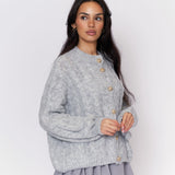 Short Oversize Zopfmuster Cardigan