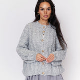 Short Oversize Zopfmuster Cardigan