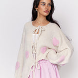 Herz Schleifen Cardigan