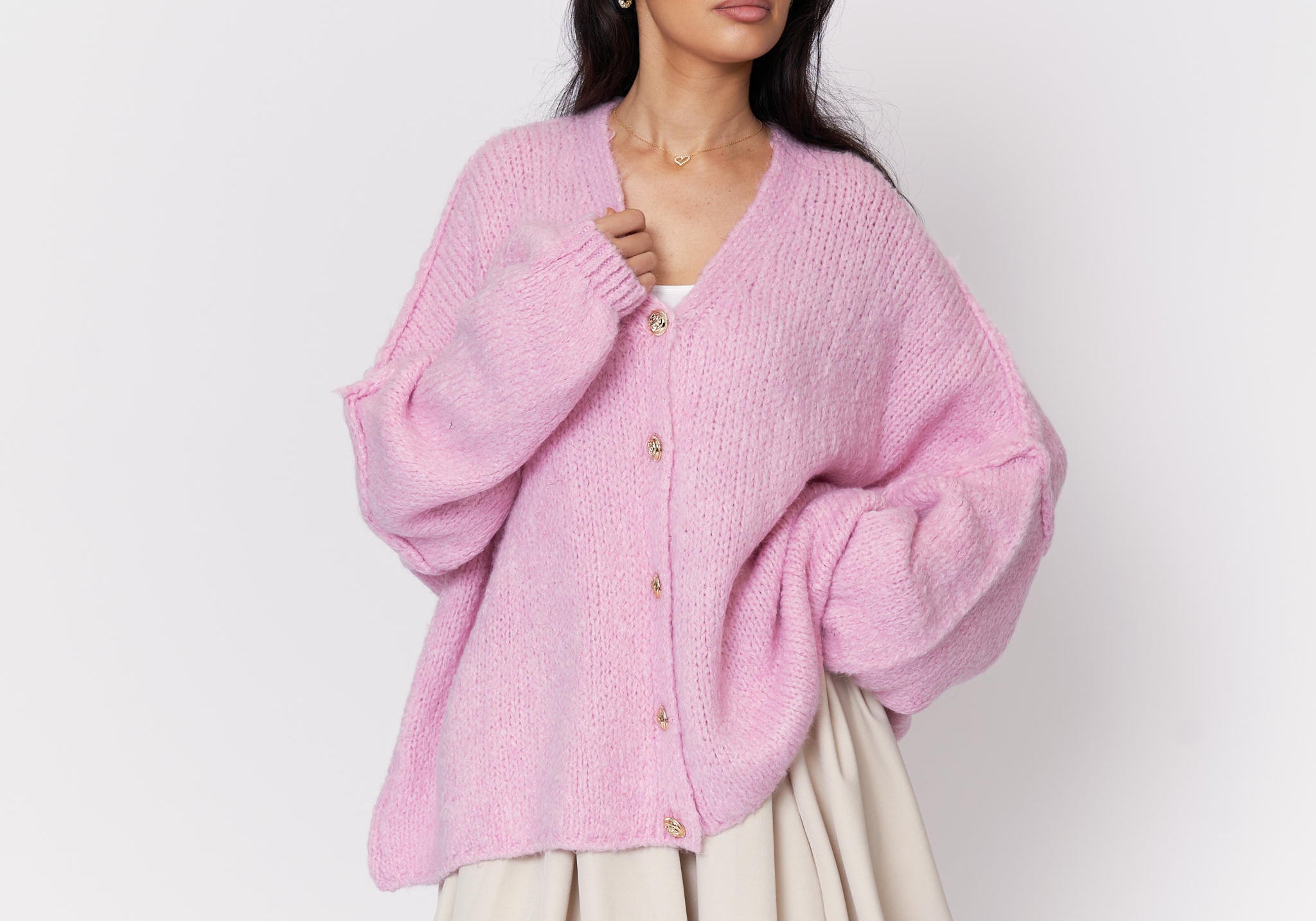 CozyGlam Oversize V-Cardigan