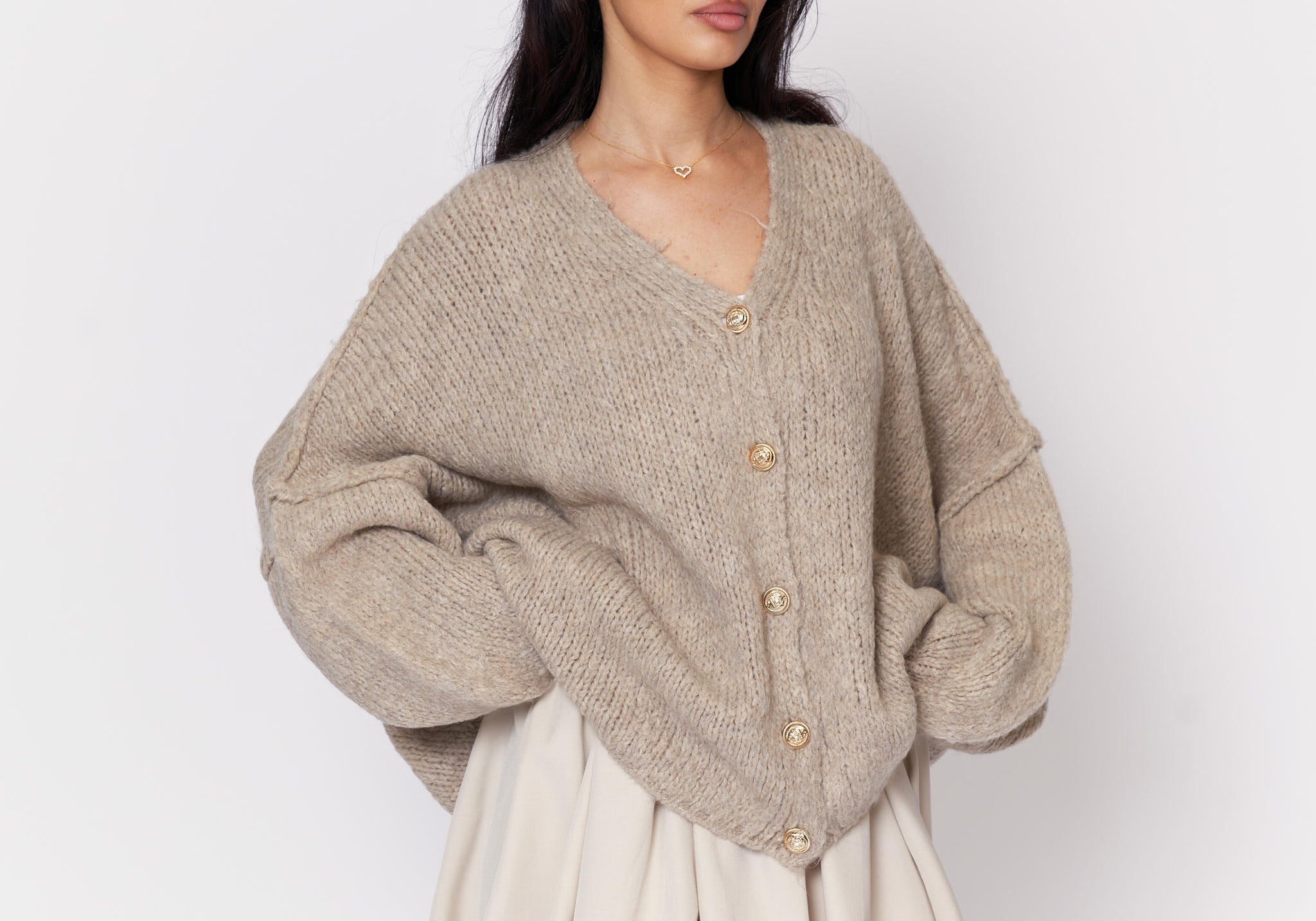 CozyGlam Oversize V-Cardigan