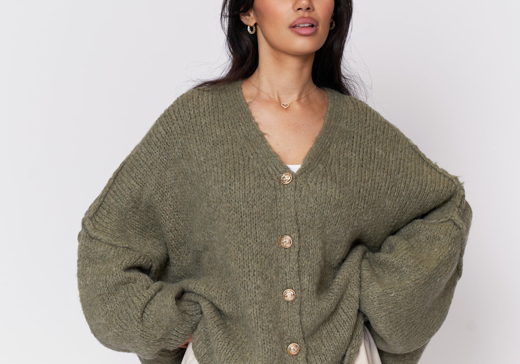 CozyGlam Oversize V-Cardigan