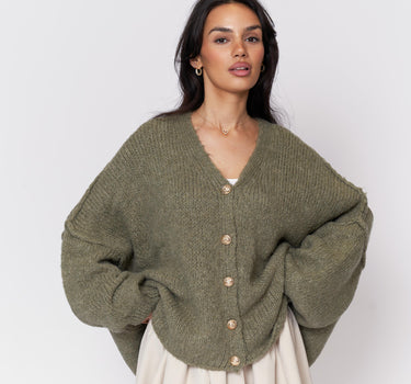CozyGlam Oversize V-Cardigan