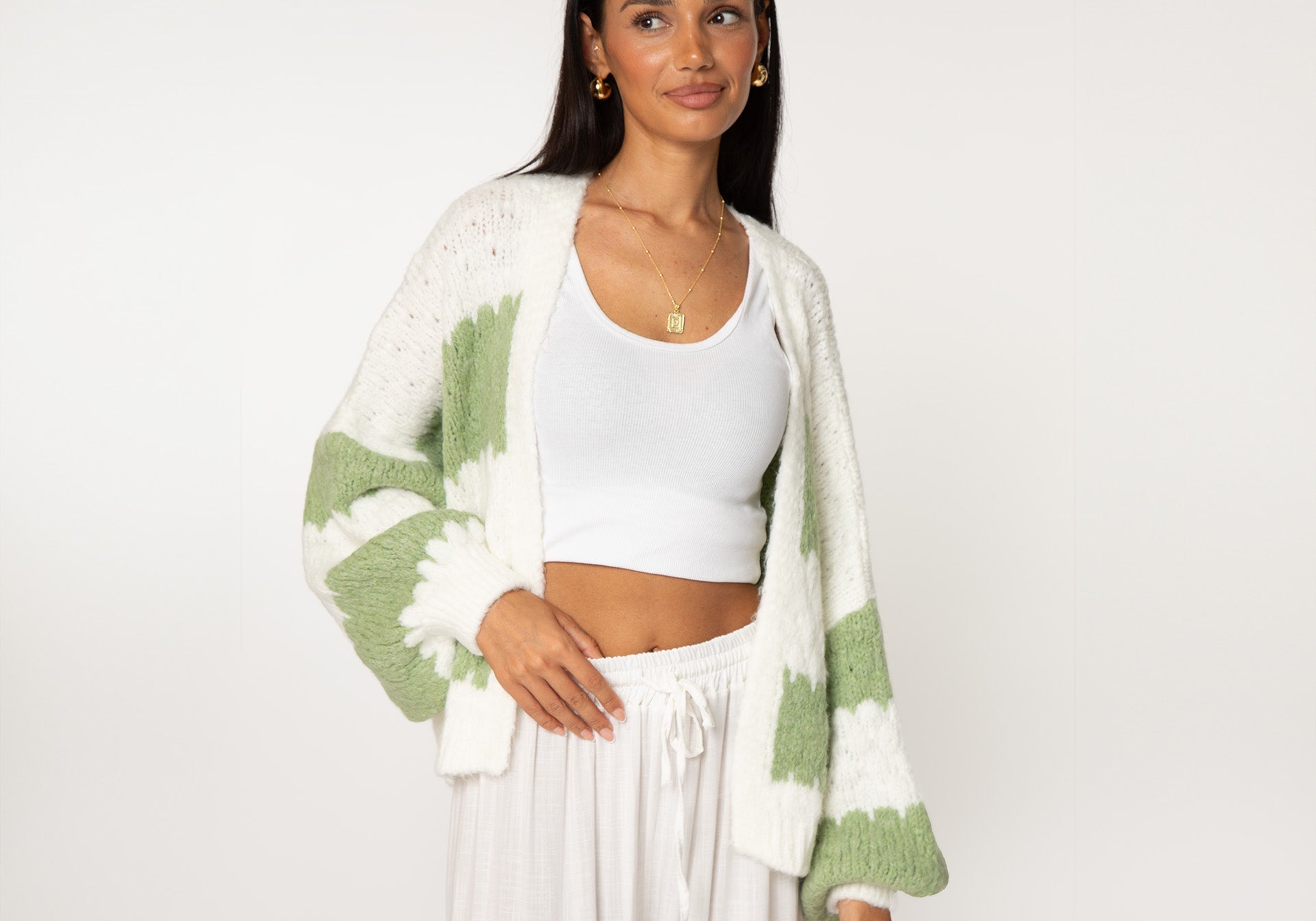 Bold Stripes Oversized Cardigan - JEWELINA