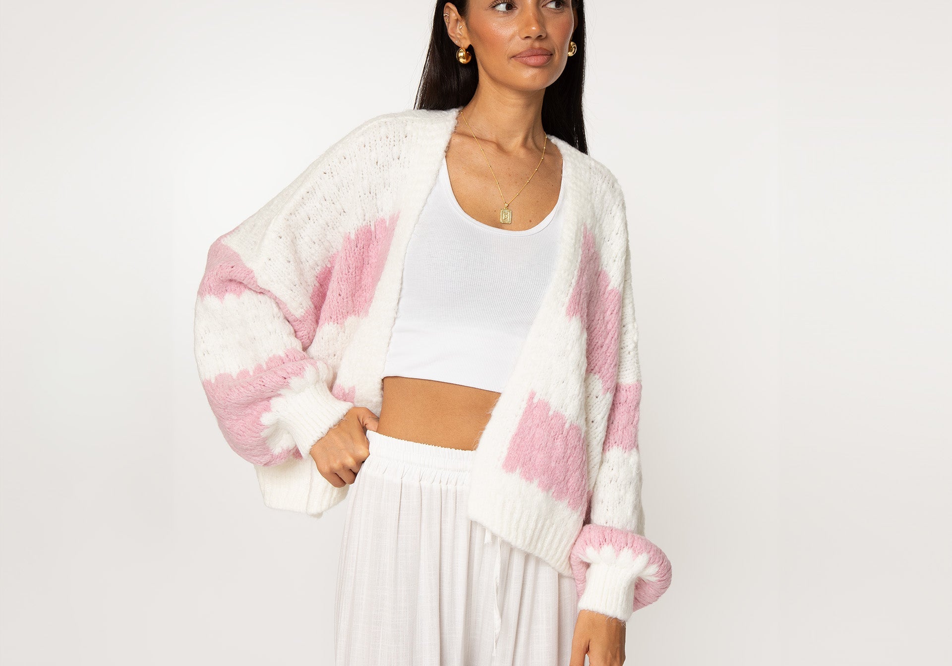 Bold Stripes Oversized Cardigan - JEWELINA