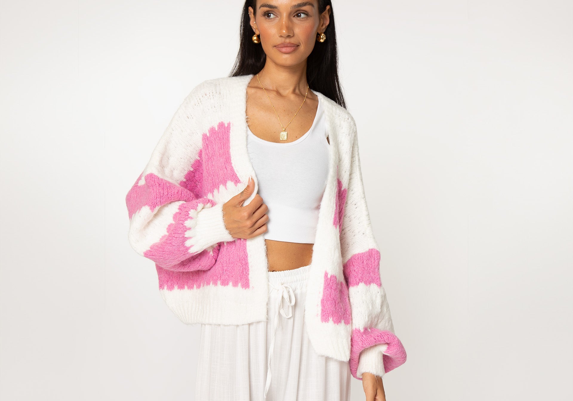 Bold Stripes Oversized Cardigan - JEWELINA