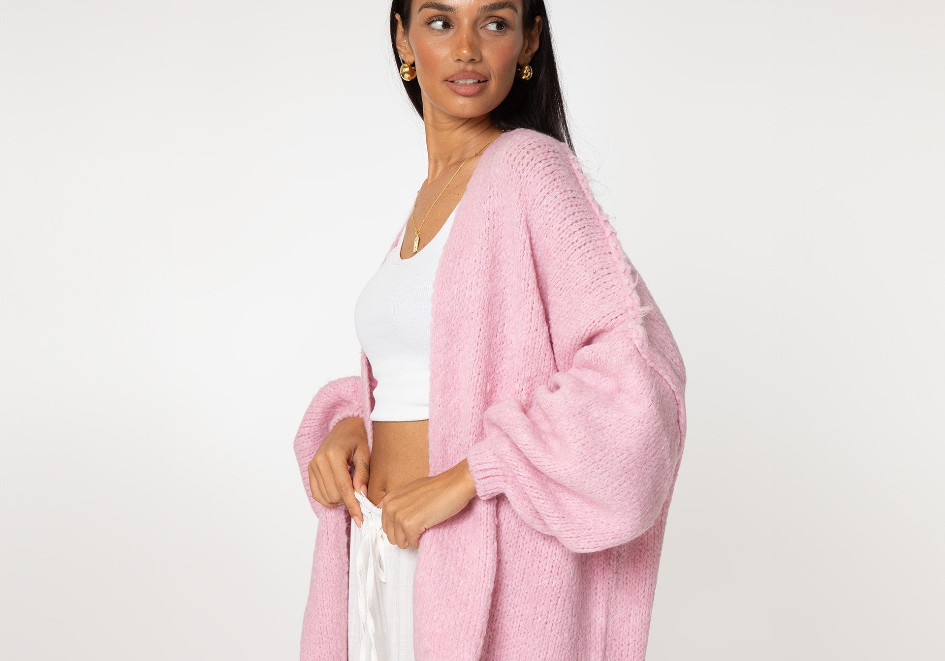 Casual Oversized Cardigan - JEWELINA