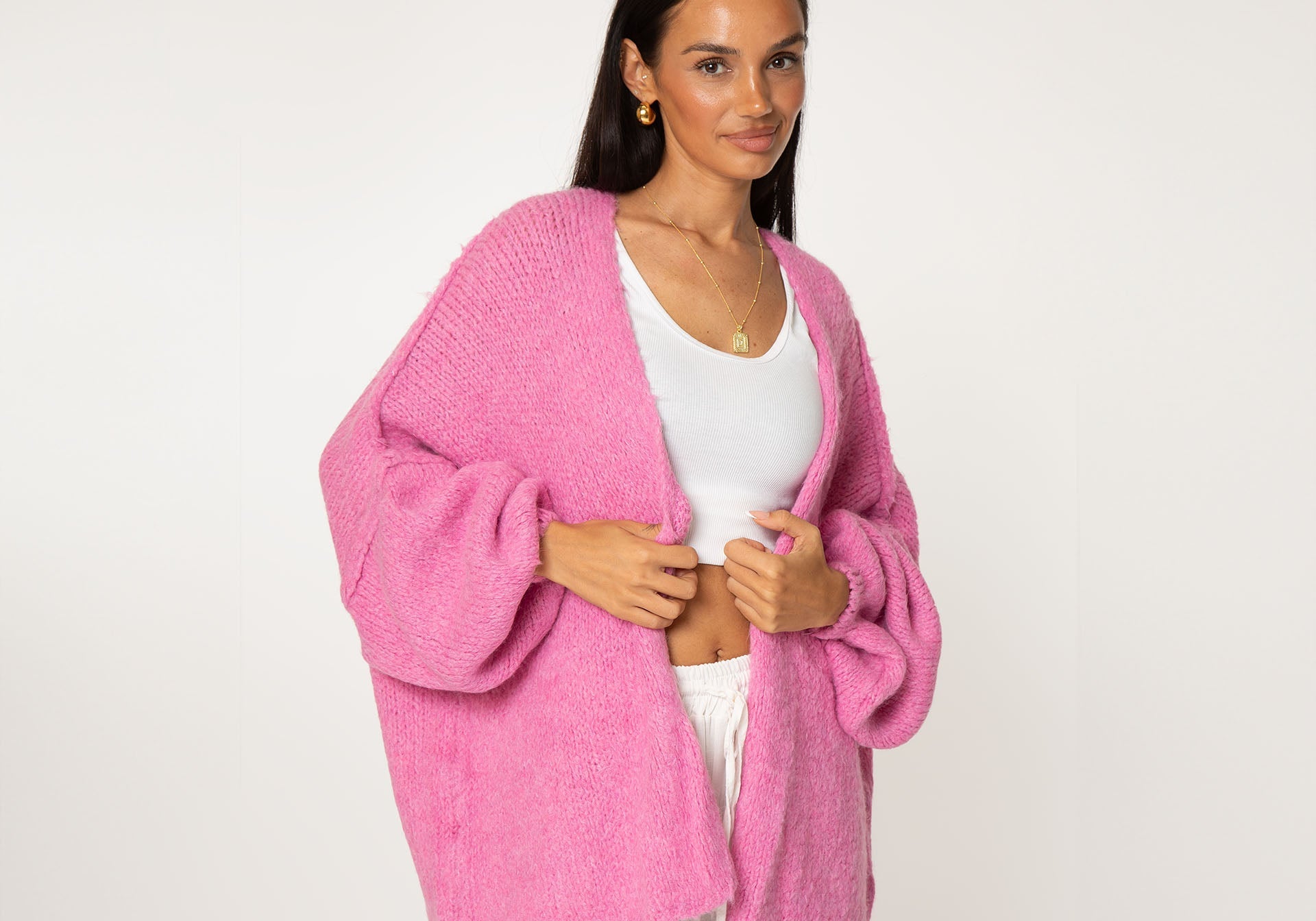 Casual Oversized Cardigan - JEWELINA