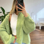 Oversized Cardigan Short "CozyGlam" - JEWELINA