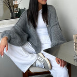 Oversized Cardigan Short "CozyGlam" - JEWELINA