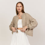 Oversized Cardigan Short "CozyGlam" - JEWELINA
