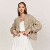 Oversized Cardigan Short "CozyGlam" - JEWELINA