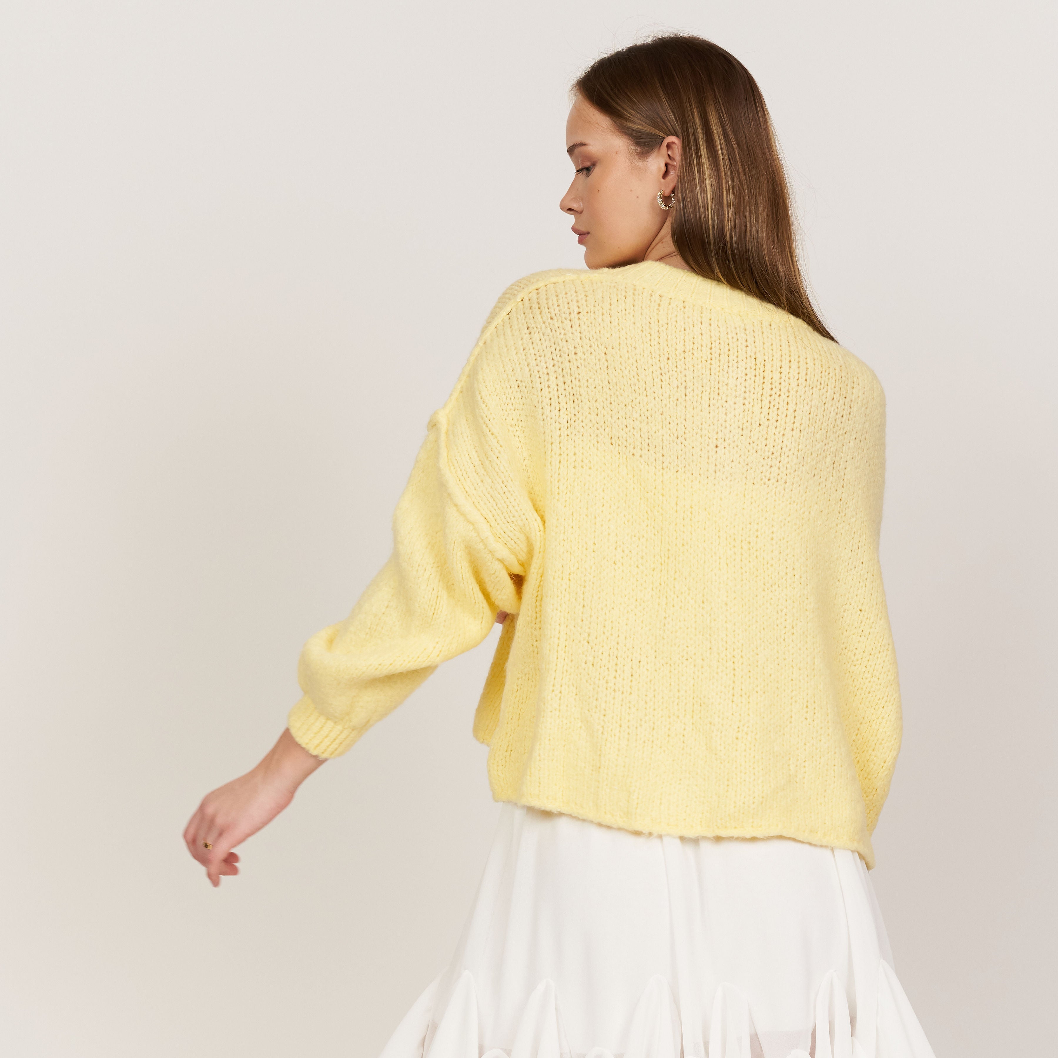 Oversized Cardigan Short "CozyGlam" - JEWELINA