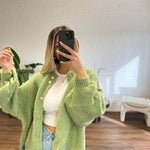 Oversized Cardigan Short "CozyGlam" - JEWELINA
