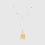 Buchstabenplatte + Butterfly Chain Set - JEWELINA