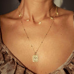 Buchstabenplatte & Butterfly Chain Set - JEWELINA