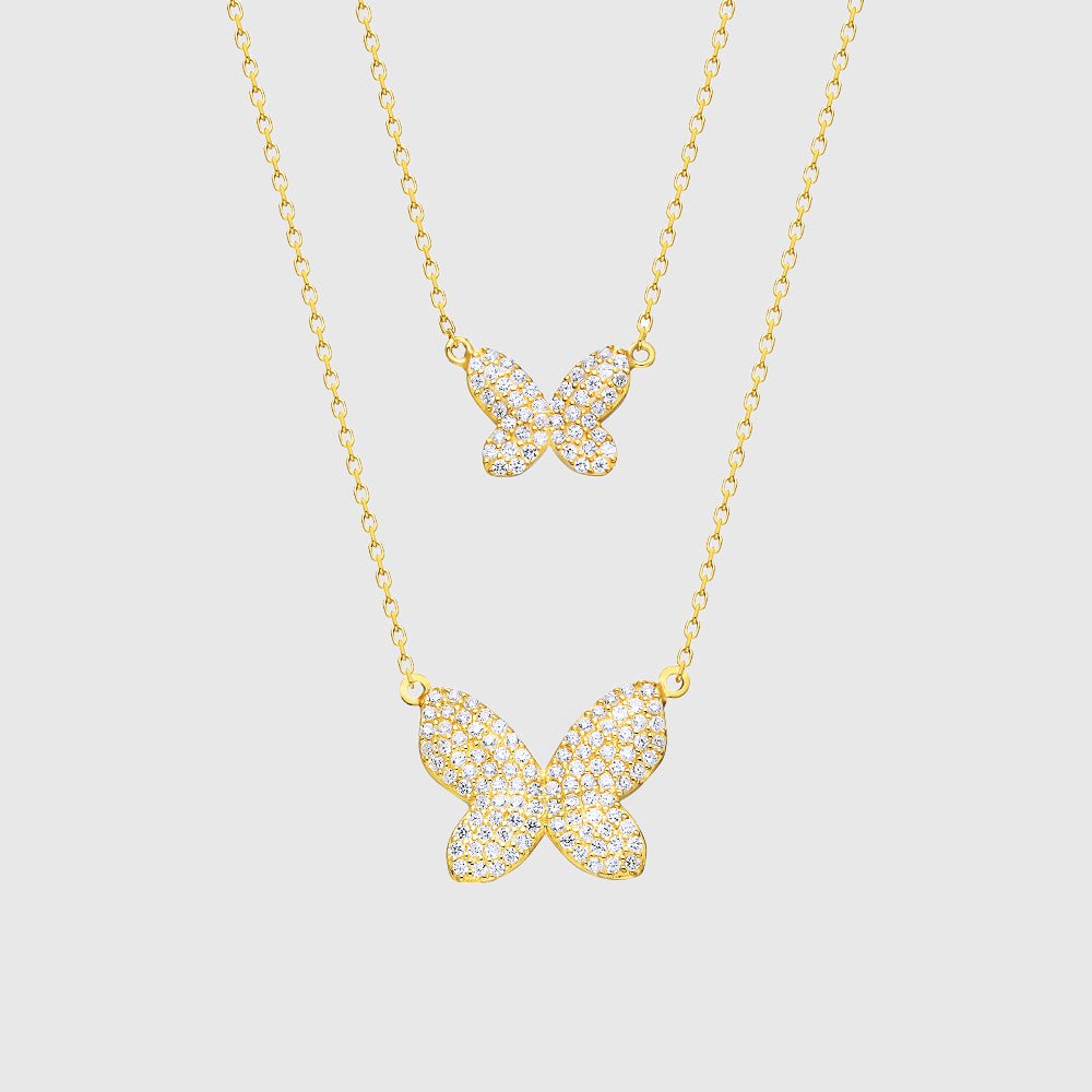 Butterfly Duo Halskette - JEWELINA