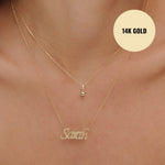 Edle Script Namenskette 14K Gold - JEWELINA