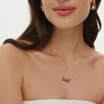 Edle Script Namenskette 14K Gold - JEWELINA