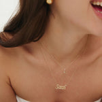 Edle Script Namenskette 14K Gold - JEWELINA