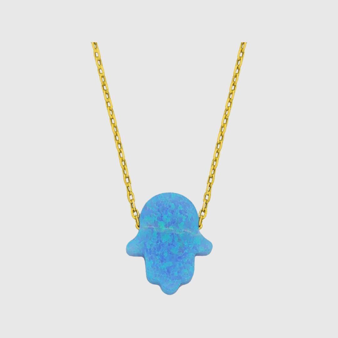Fatimas Hand Opal Chain - JEWELINA