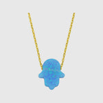 Fatimas Hand Opal Chain - JEWELINA