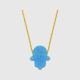 Fatimas Hand Opal Chain - JEWELINA