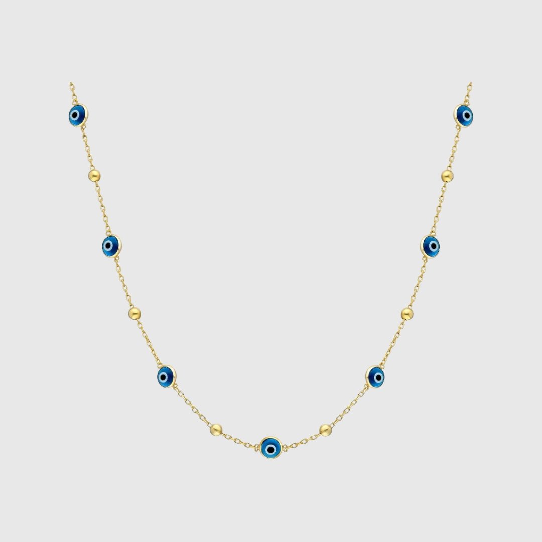 Filigrane Nazar Chain - 14 Karat Gold