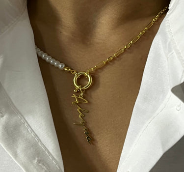 Lock Perlen Namenskette - JEWELINA
