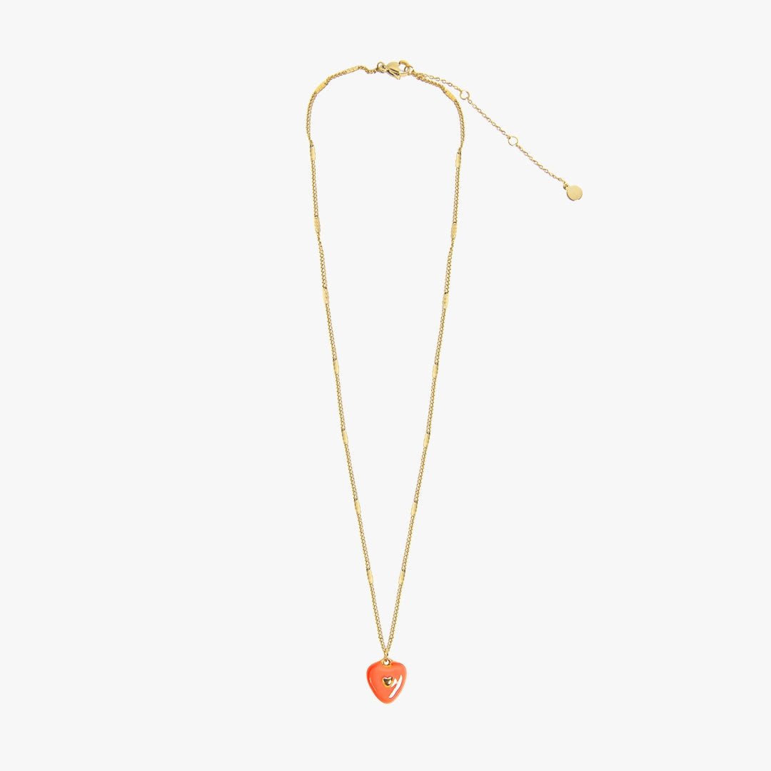 Luminous Heart Halskette Orange - JEWELINA