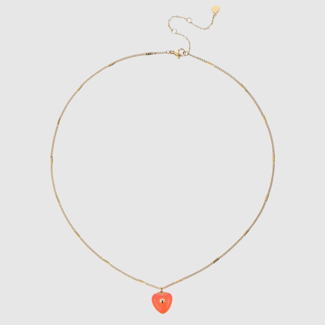 Luminous Heart Halskette Orange - JEWELINA