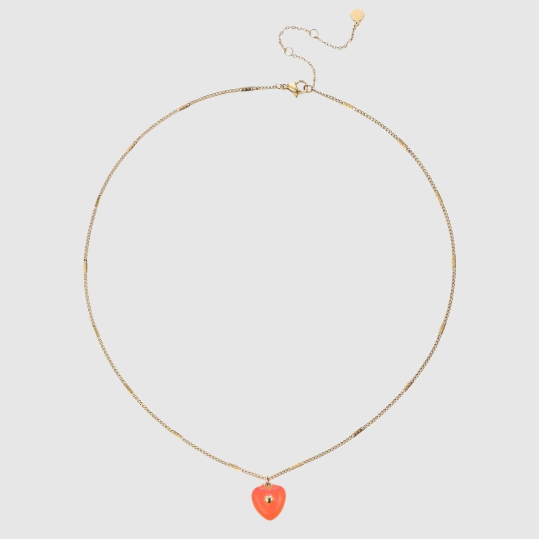 Luminous Heart Halskette Orange - JEWELINA