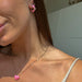 Luminous Heart Halskette Pink - JEWELINA