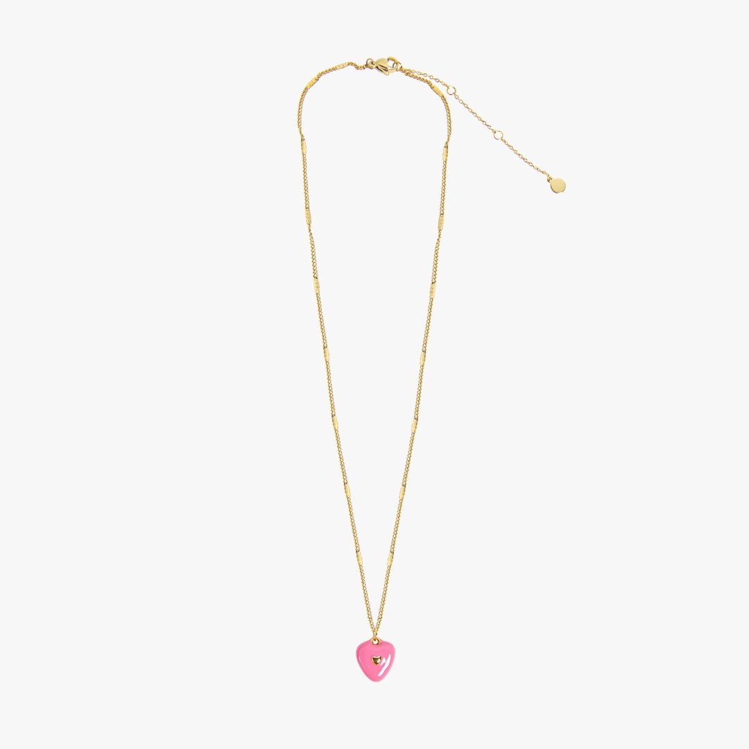 Luminous Heart Halskette Pink - JEWELINA