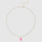 Luminous Heart Halskette Pink - JEWELINA