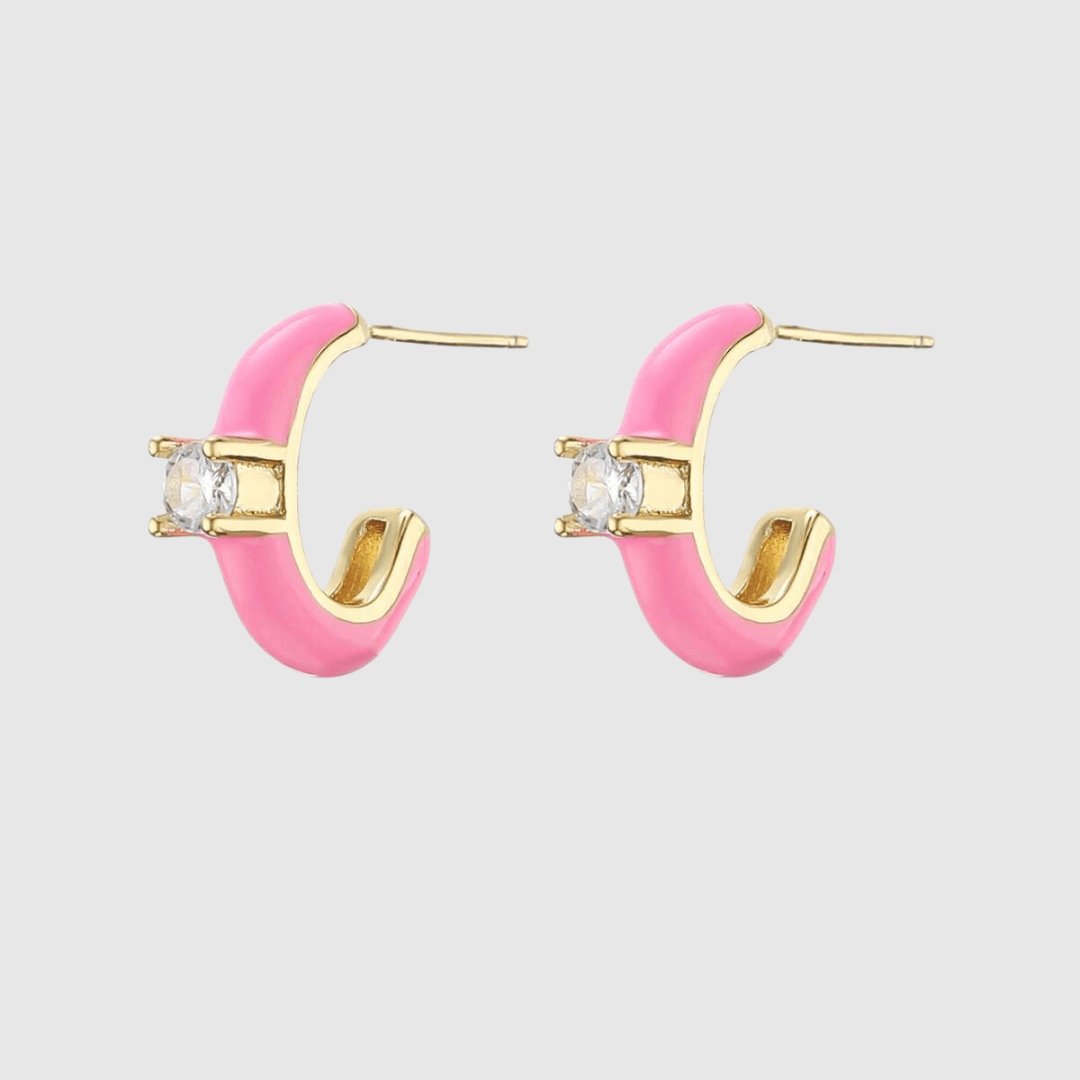 Neon Glow Hoops Pink - JEWELINA