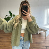 Oversized Cardigan Short "CozyGlam" - JEWELINA