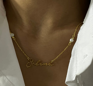 Signature Perlen Namenskette - JEWELINA